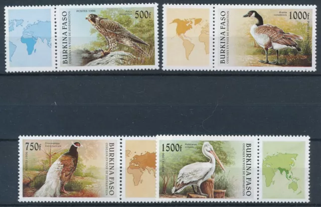 [BIN22507] Burkina Faso 1996 Birds good set very fine MNH stamps