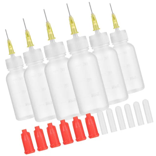 6 Sets needle tip bottles of Portable Convenient Precision Tip