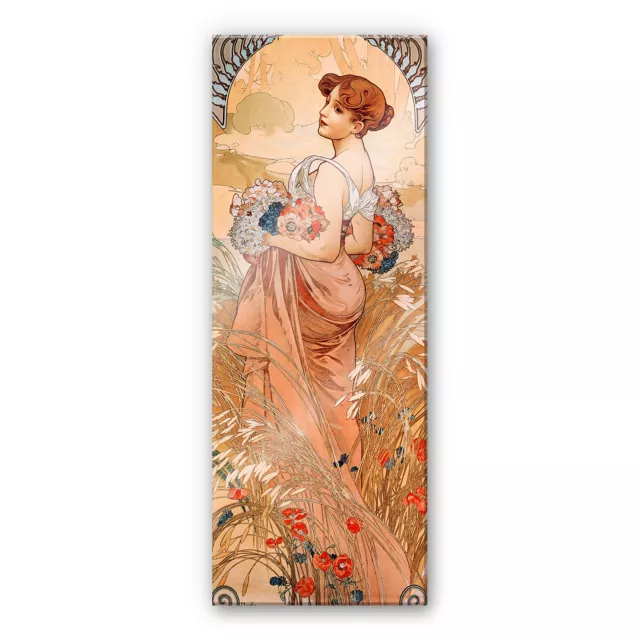 Acrylglas Acrylglasbild Mucha - Jahreszeiten: Der Sommer 1900 braun