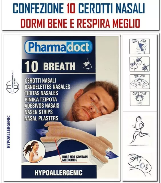 Cerotti Nasali Respira Bene Dormire Meglio 10 Cerottini Riducono il Russare 2