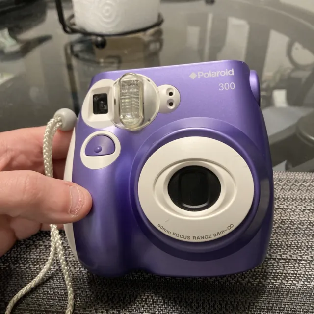 Polaroid 300 Instant Film Camera Purple Vintage Works…. Needs Film And Insert. ￼