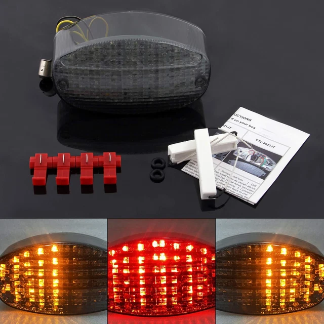 CLEAR INTEGRATED LED Rear Taillights Turn Signals For Yamaha YZF R6 - View #10