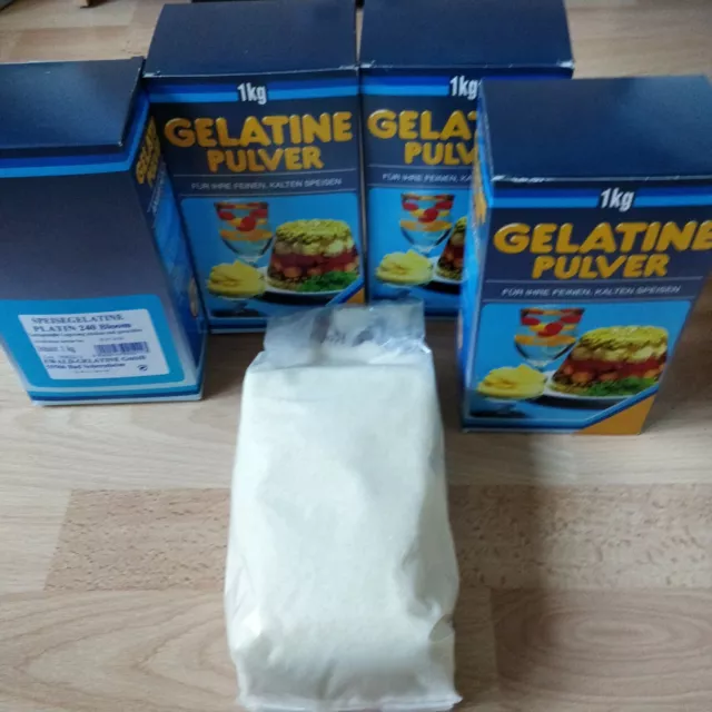 4 x EWALD Gelatine Pulver Platin 240 Bloom   1 kg    Konditorei    Bäckerei 4 kg