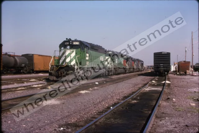 Original Slide Burlington Northern BN 6361 EMD SD40-2 Proviso ILL 11-91