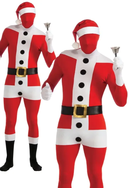 Babbo Natale 2nd Tuta IN Pelle Adulti Festa di Natale Costume Uomo Costume