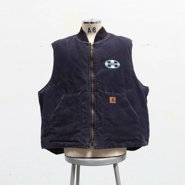 Vintage Carhartt Canvas Work Vest Navy Wip