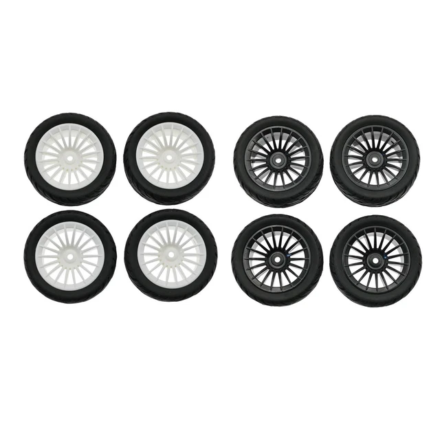 4 Pneus Blancs Louis Roussy LR Pour Voiture De Course - Jouets Mécaniques