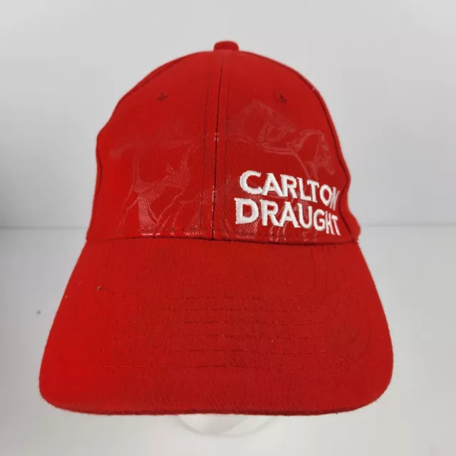 CARLTON DRAUGHT Beer RED Cotton CAP Hat, NEW CONDITION , Free Postage