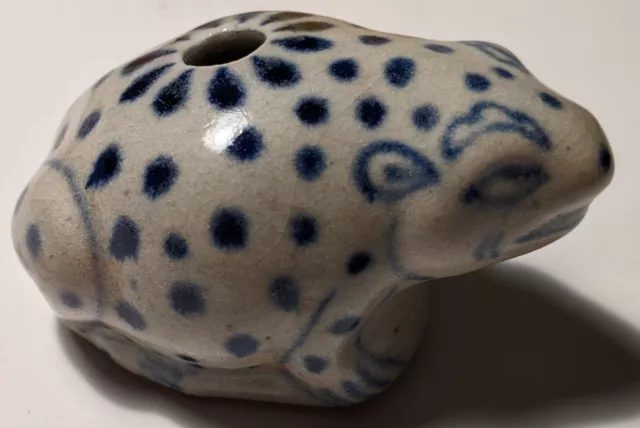 Hoi An Ceramic Frog Porcelain Artifact Brush Inkwell Pottery Artifact Vietnam