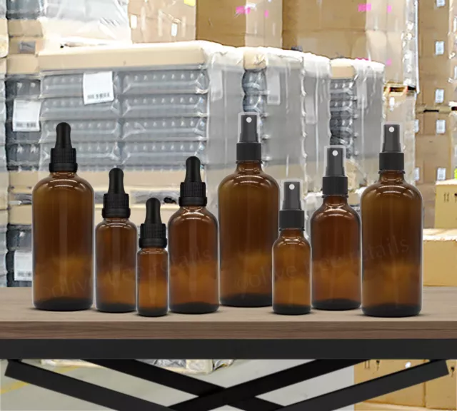 Wholesale Bulk Amber Glass Dropper Bottles Pipette Spray Bottle for Aromatherapy
