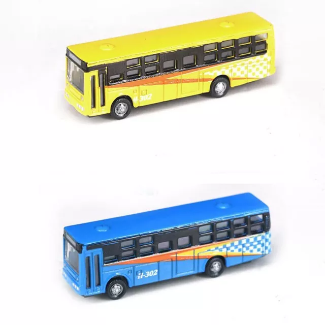 Mini Bus Toy Model Car for Model Railway N Scale Layout Diecast Collectible 3