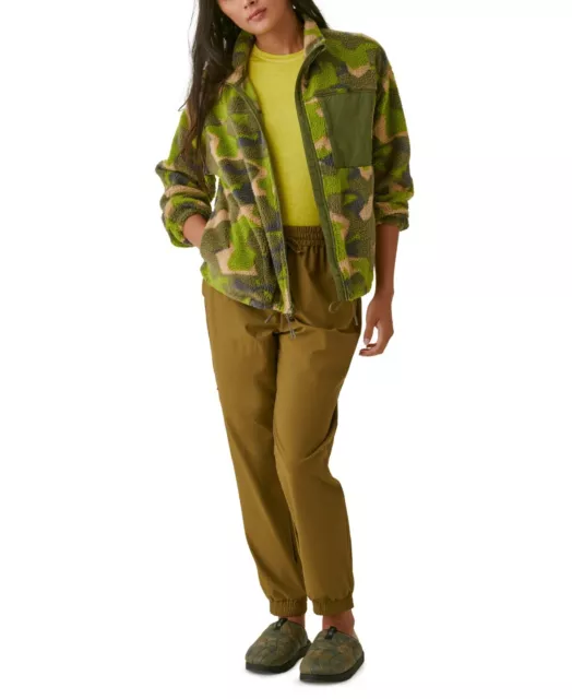 Bass Outdoor Women's Coastal Sherpa Zip-up Camo-Print Jacket, Size XS