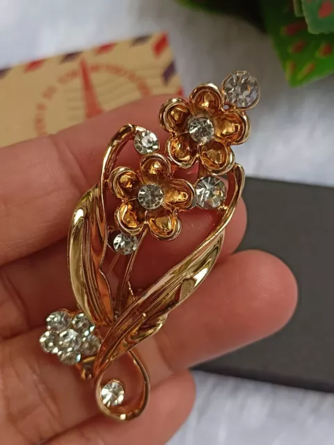 Rhinestone Hijab Pin Brooch Muslim Women Headscarf Gold Islam Abaya Shawl-Hp18