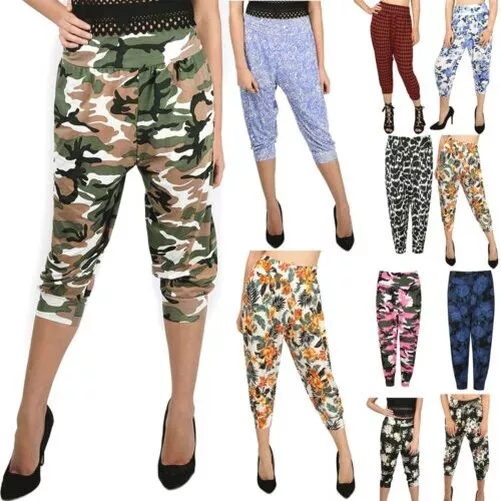 Pantalon Confort Camouflage Fleuri Femme