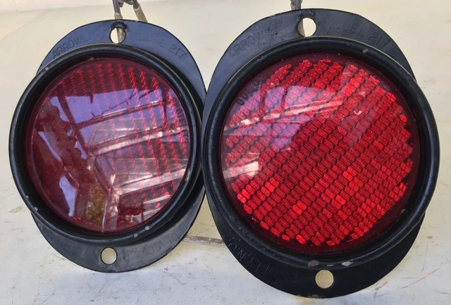 2-NOS vintage MILITARY Chevy GM/DODGE old TRUCK/TRAILER Ford Jeep 217 REFLECTORS 2-NOS vintage MILITARY Chevy GM/DODGE old TRUCK/TRAILER Ford Jeep 217 REFLECTORS