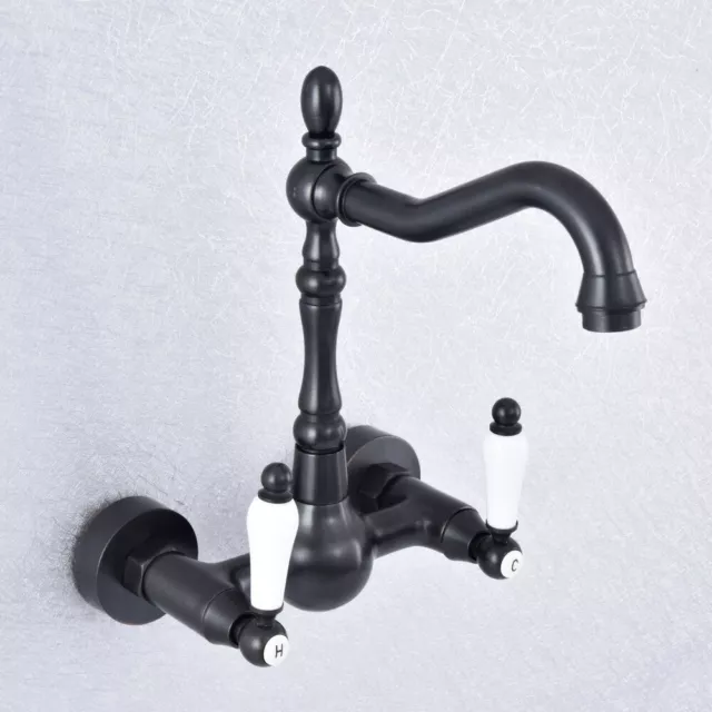 Rubinetto rubinetto miscelatore lavandino vasca da bagno in ottone nero strofinato msf706