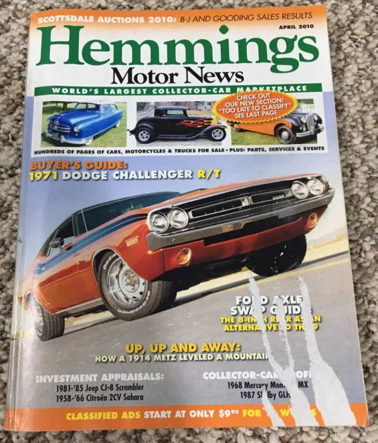 Hemming Motor News - April 2010 - 1971 Dodge Challener, Ford Axle Swap Guide.