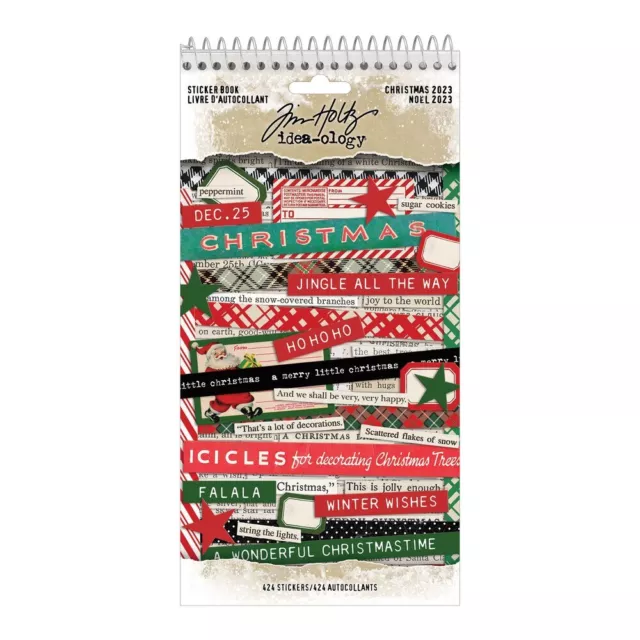 NEW Tim Holtz Idea-ology Christmas Sticker Book 2023 TH94350