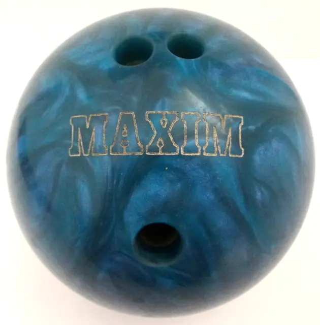 EBONITE MAXIM BOWLING BALL 11 lb 4.9 oz VINTAGE USA MADE SKY BLUE MARBLE SWIRL