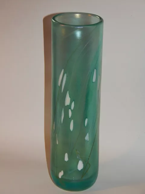 Alter Glas Vase signiert