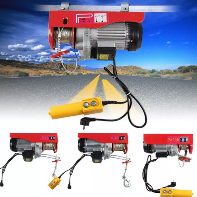 200 kg/600 kg/800 kg/1000 kg 220 V verricello di sollevamento elettrico cavo elettrico verricello