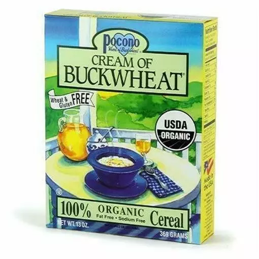 USDA Certified Organic Pocono Cream of Buckwheat 13 Oz Pack of 6