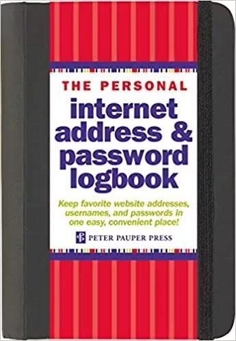 The Personal Internet Address & Password Log Book (removable cover band for sec