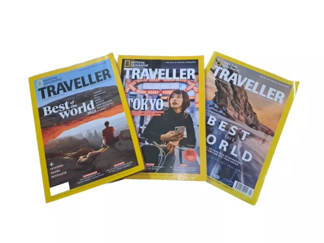 National Geographic Traveller Magazine Bundle 2022 Jan/feb. October & December