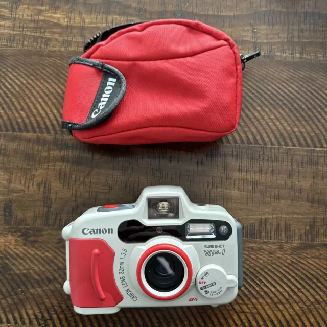 Nr Mint Canon Autoboy D5 Sure Shot WP-1 Underwater Film Camera Tested With Bag