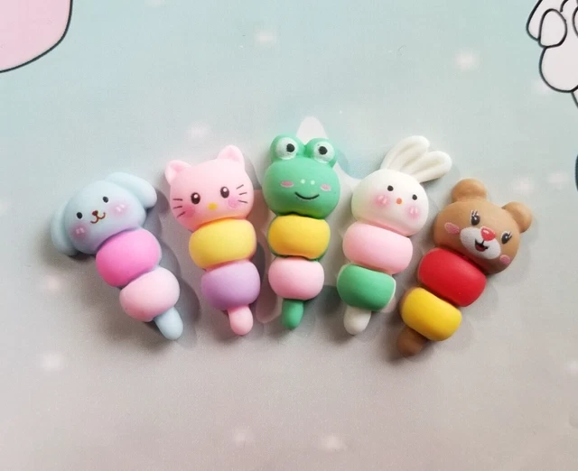 Kawaii Animal Charms Cabochon Decoden Dango Cake Lollipop Sweets Small 10pc
