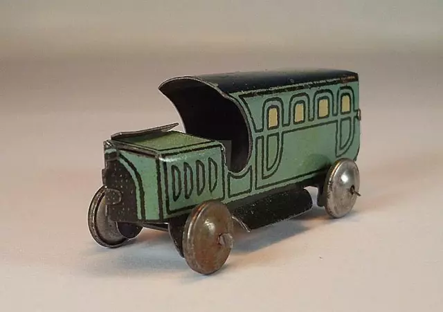 Penny toy Blech Tin Toy uralt kleiner Bus Linienbus #1833