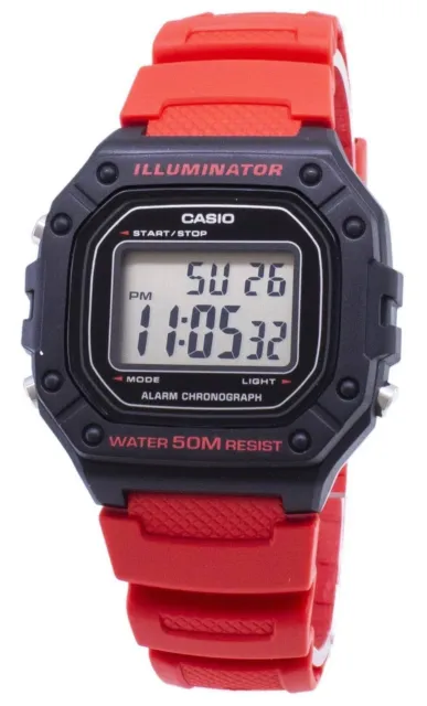 Reloj deportivo hombre Casio W218HD-1AV Cronómetro Luz LED correa
