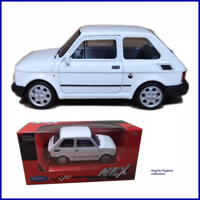 auto modellino 1:43 fiat 126 della welly nex modellini da collezione die cast bi