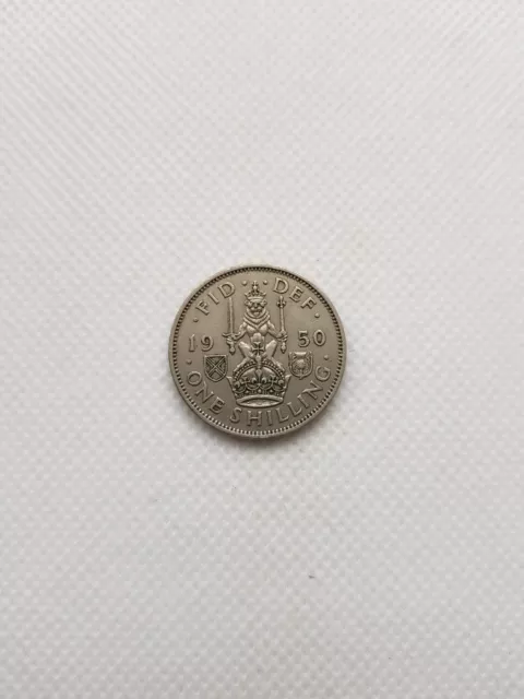 1950 George VI One Shilling Coin. ( Scottish Reverse)