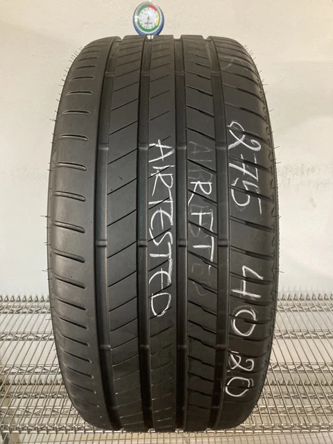 1 Tire 275 40 20 Bridgestone Alenza 001 RFT Run Flat (6.50-7.50=81-93% Tread)
