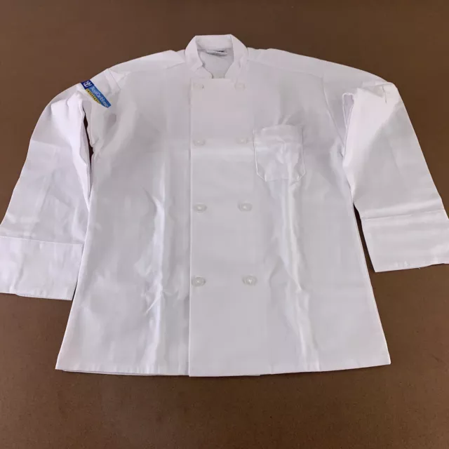 Uncommon Threads Adult Size Medium White Royal Caribbean Chef Jacket New