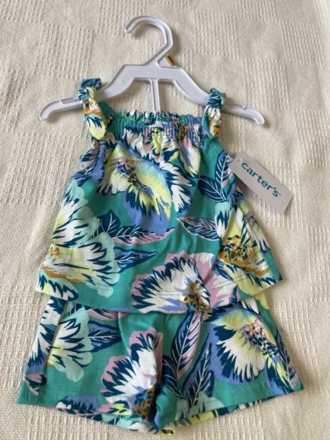 Carters baby girl size NB 2 piece knit outfit NWT