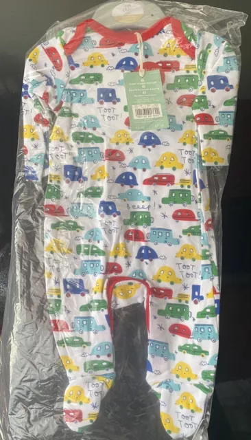 Mothercare Mini Club Cars Babygrow Baby Grow Sleepsuit Newborn BNWT