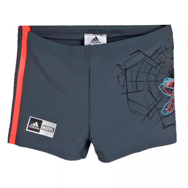 ADIDAS X MARVEL Spiderman Kinder Jungen Boxer Badehose Schwimmhose Blau Neon Rot