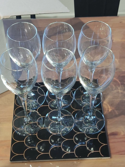 Lot De 6 Flûtes à Champagne Laurent-Perrier Gravées – Verres élégants Pour Apéro Et Occasions Spéciales