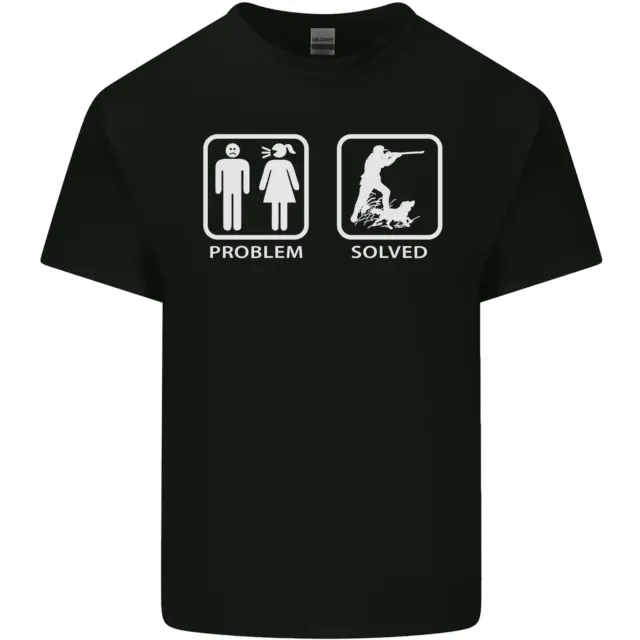 Hunting Problem Solved Funny Hunter Mens Cotton T-Shirt Tee Top