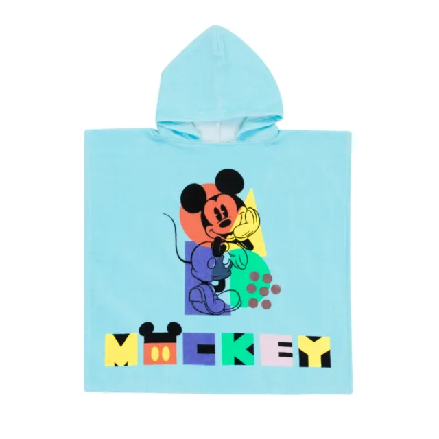 Disney Official Mickey Mouse Hooded Towel Poncho 120x60cm 100% Cotton