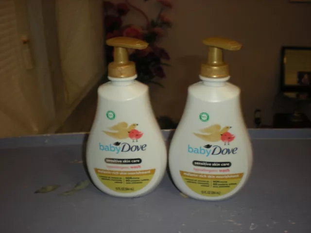 2-Baby Dove Hypoallergenic Wash 13 Oz Sensitive Skin Care x 2 PACK