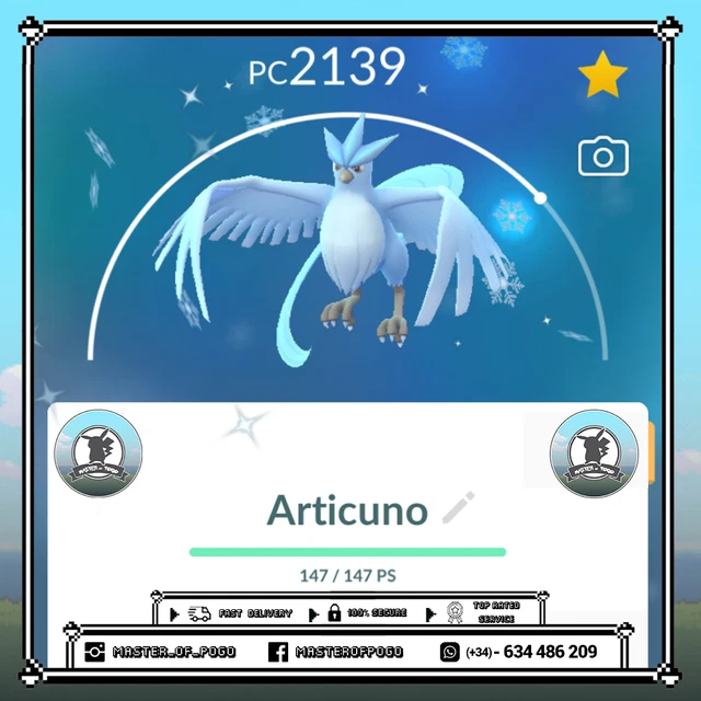 Shiny Articuno Pokemon Go Instant Delivery Legendary High Cp Eur 11 99 Picclick It