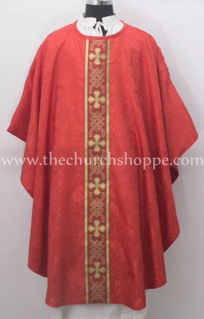 New RED clergy gothic vestment & Stole,Gothic chasuble ,Casel,Casulla, Chasuble