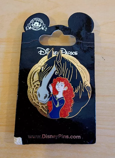 Disney Pin Brave Merida and Angus Medallion New