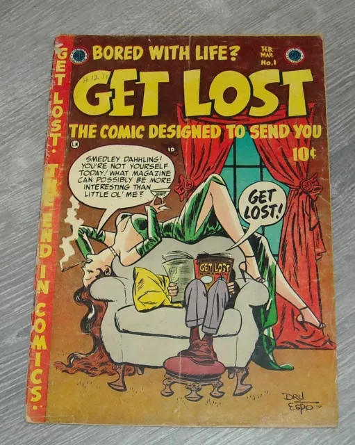 GET LOST # 1 MIKE ROSS PUBLICATIONS March 1954 GOLDEN AGE HUMOR GGA PRE-CODE