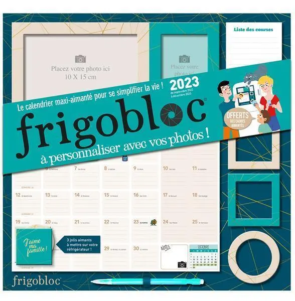 Frigobloc Hebdomadaire 2024 - Calendrier d'organisation familiale / sem (de  sept. 2023 à déc. 2024) sept.23-dec.24 - Collectif - Achat Livre