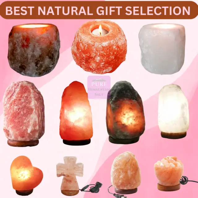 Himalayan Salt Lamp Crystal Pure Rock Salt Natural Healing Table Lamp Best Gift