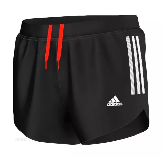 Adidas Adizero Split Corto Hombre Running Pantalón Pantalones Sprinter Negro 3